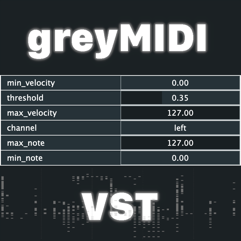 the user interface for the greyMIDI VST